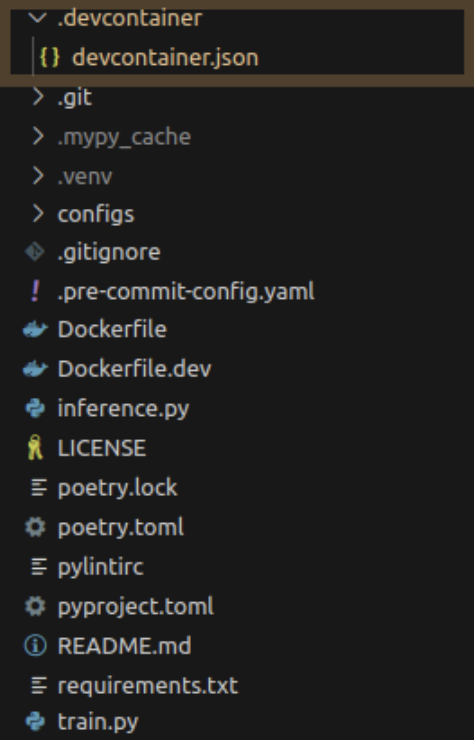 dev container